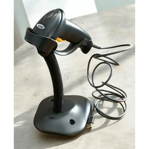 Laser Barcode Scanner Corded Handheld Stand Zebra Symbol LS2208 Scan UPC Codes - Picture 1 of 14